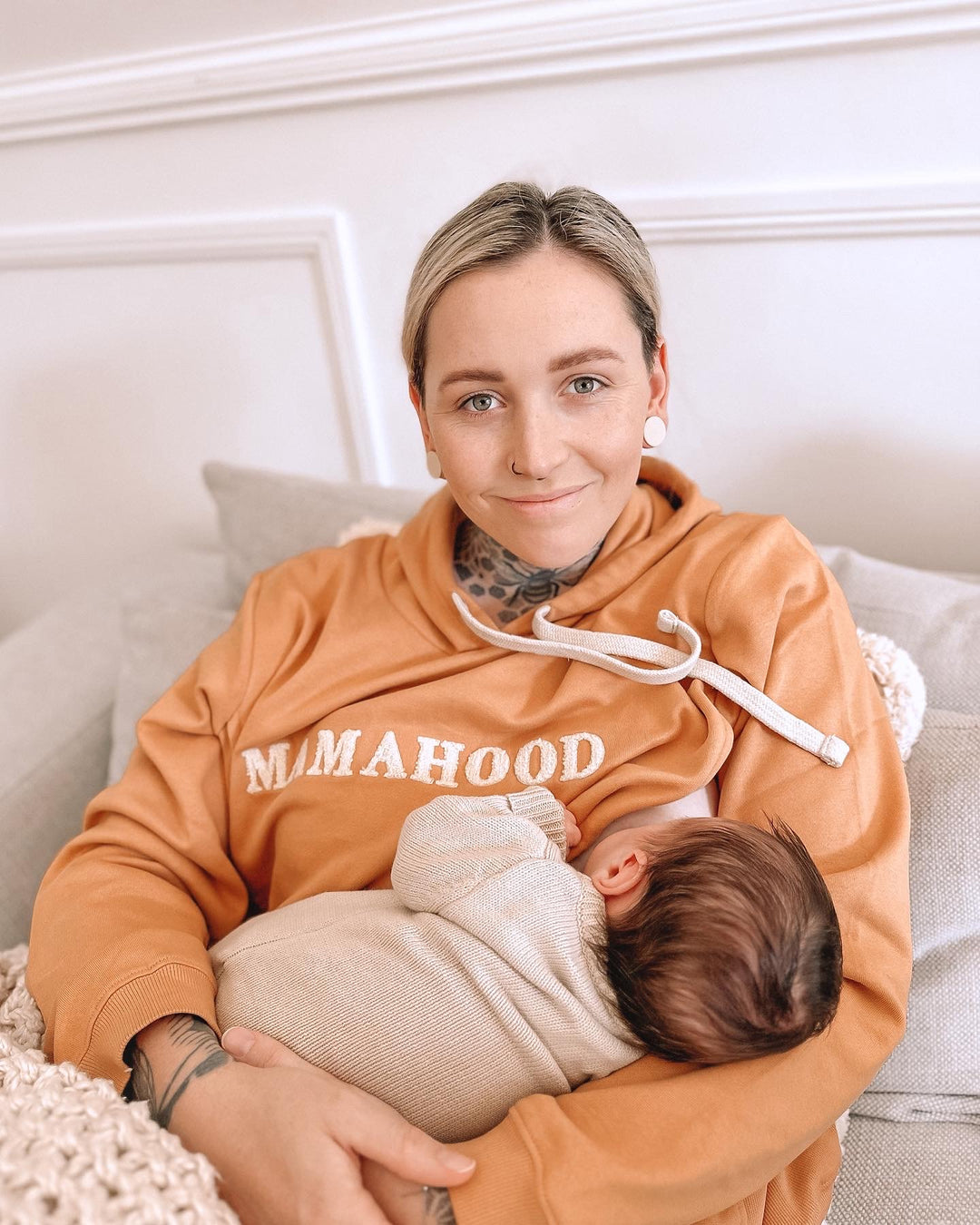 Mamahood Hoodie Side Zip Nursing Hoodie Nursing Wear Online OMM Label